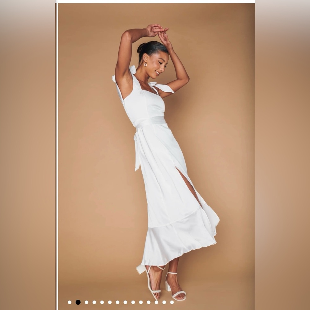 NWOT SHOW ME YOUR MUMU - Garden Midi Dress white size small - Picture 2 of 3